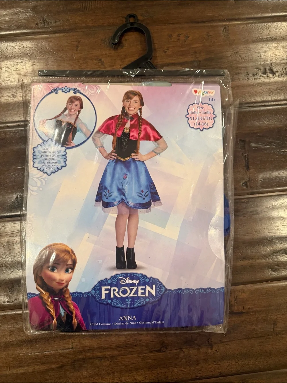 Disney Anna Costume - Pink Cape & Blue Skirt